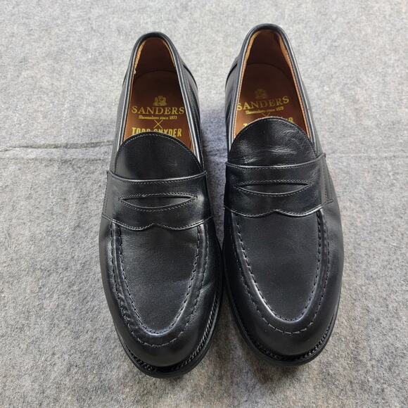 Todd Snyder x Sanders Clive Penny Loafer Mens size US 8.5 UK 7.5 Black England - Picture 2 of 13